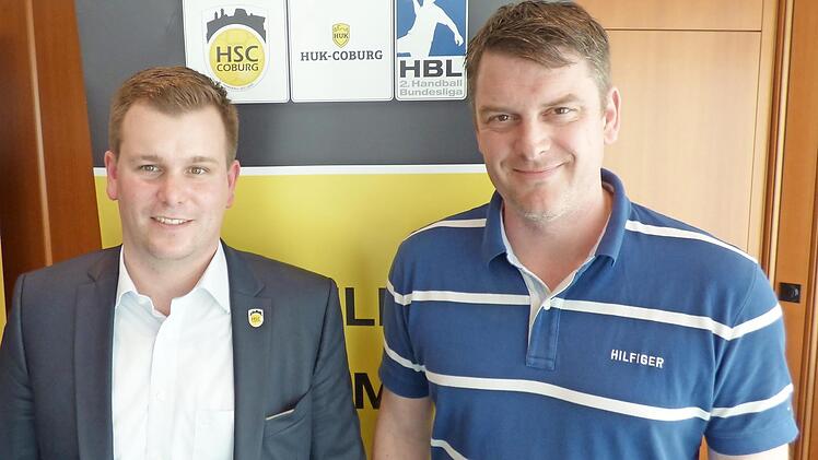 Das neue Gesch&auml;ftsf&uuml;hrer-Duo der HSC Coburg GmbH: Steffen Ramer (links) und Michael H&auml;fner