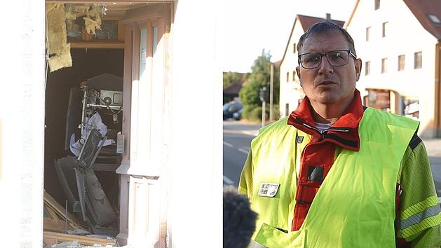 Geldautomat in Kreis Ansbach gesprengt - Kreisbrandmeister wird selbst Zeuge