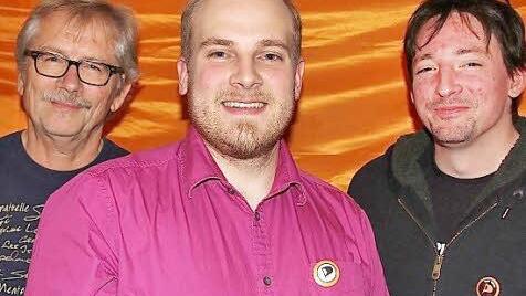 Die ersten drei Landtagskandidaten der Piratenpartei (v.l.): Johannes Büttner, Jürgen Neuwirth und Gernot Gerlach.