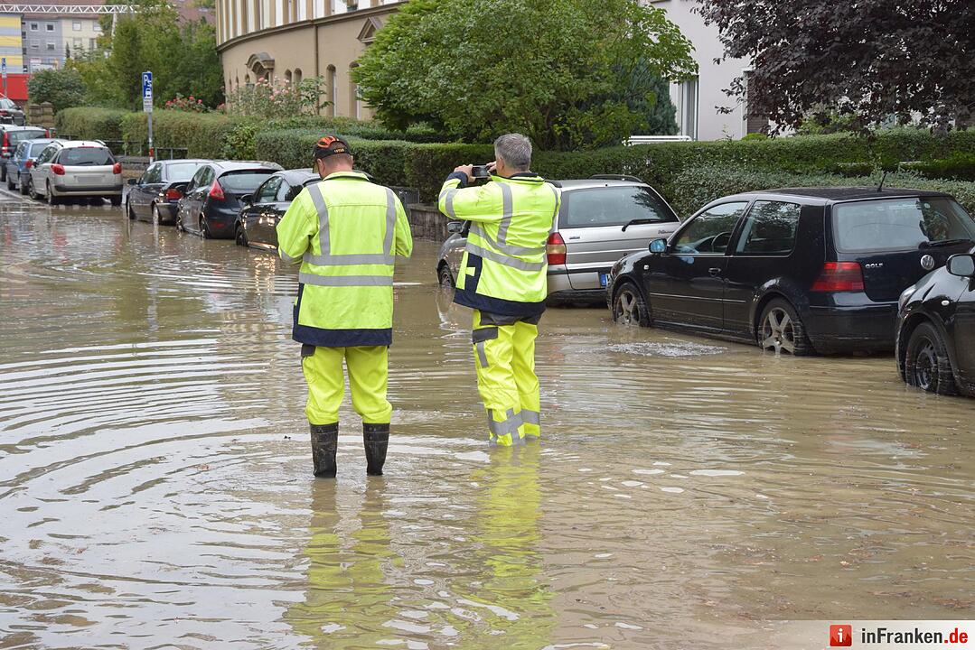 Wasserrohrbruch in Würzburg