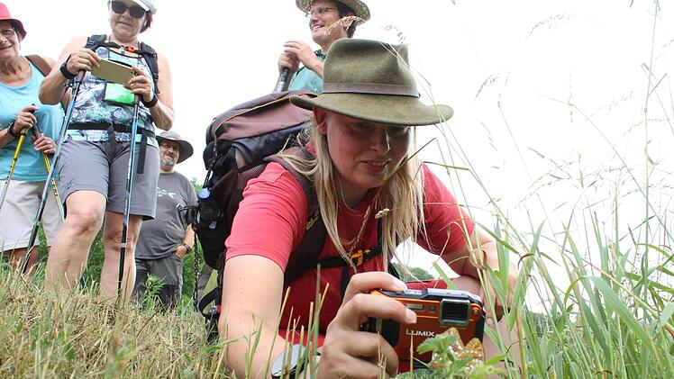 Die Teilnehmer der Wanderung zückten den Fotoapparat, wenn wieder ein seltener Falter ihrer Weg kreuzte.Markus Häggberg