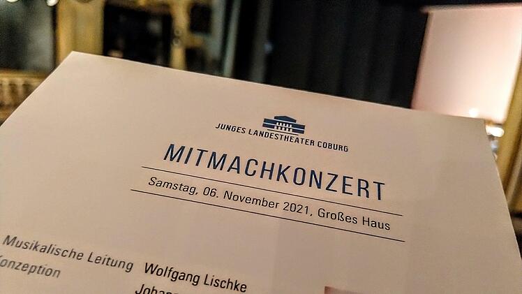 Nach einem Jahr Zwangspause wegen der Corona-Krise fand wieder ein Mitmachkonzert im Landestheater Coburg statt.Foto: Jochen Berger