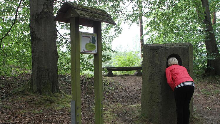 Zahlreiche Station findet man auf dem "Steinerlebnisweg" wie hier den "Klangstein mit Echo".Günther Geiling