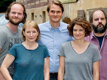 Die Franken-Tatort-Schauspieler (von links) Andreas Leopold Schadt, Dagmar Manzel, Fabian Hinrichs, Eli Wasserscheid und Matthias Egersdörfer. Foto: dpa