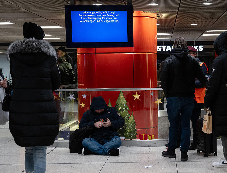 Wintereinbruch in Süddeutschland - München