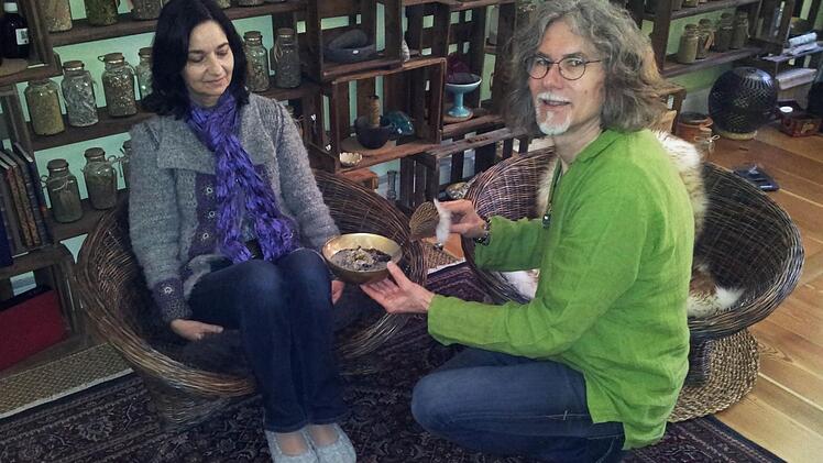 Manfred "Shogun" Höglauer bei der Arbeit in der "Oase der Ruhe" Foto: privat