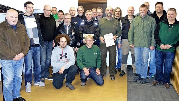 Die Erstplatzierten beim Ordonanzschie&szlig;en des Sch&uuml;tzenvereins Meeder  Foto: Karin G&uuml;nther