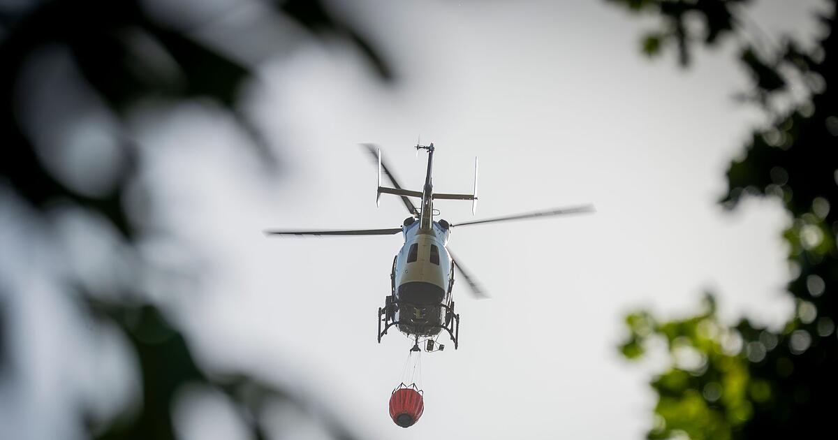 Forest fire in Hesse: Firefighting helicopters prevent spread to Franconia