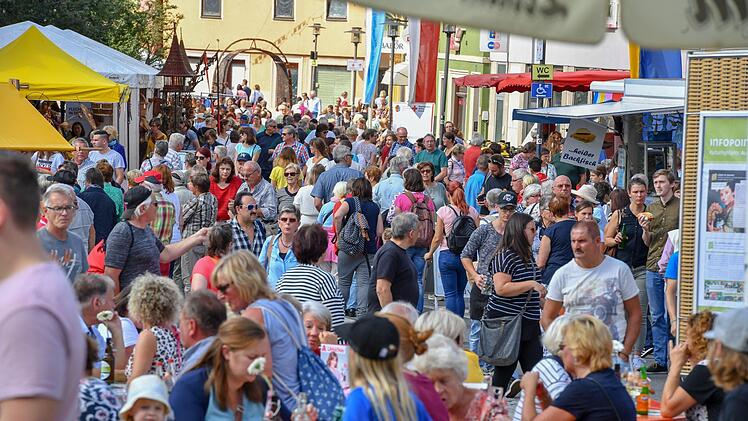 Viele Besucher zog es bei bestem Wetter zum Lichtenfelser Korbmarkt.