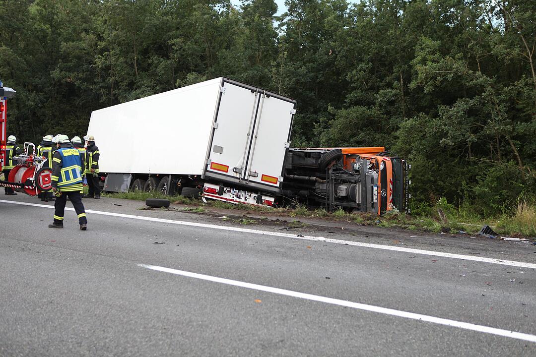 Tödlicher Lkw-Unfall auf der A6 bei Ansbach