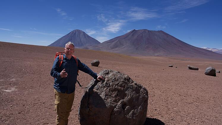 Colin Devey forscht auch in der Atacama Wüste im Norden Chiles. Sie ist die trockenste Wüste der Erde.