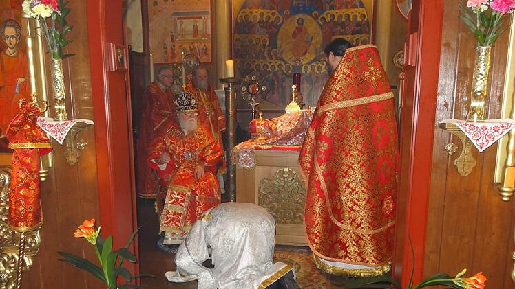 Orthodoxer Gottesdienst in Bischofsheim. Foto: Marion Eckert
