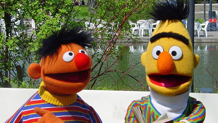 Ernie und Bert aus der "Sesamstra&szlig;e" werden in Hamburg zu Ampelm&auml;nnchen. Es gilt: "Bei Bert bleibst du stehen, bei Ernie kannst du gehen."