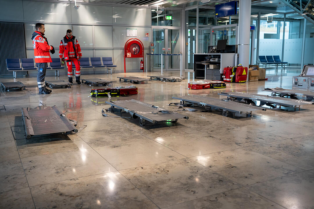 Großübung am Nürnberger Flughafen