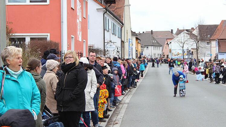 Der Faschingsumzug in Höchstadt war auch 2017 wieder sehr gut besucht. Foto: Franziska Rieger