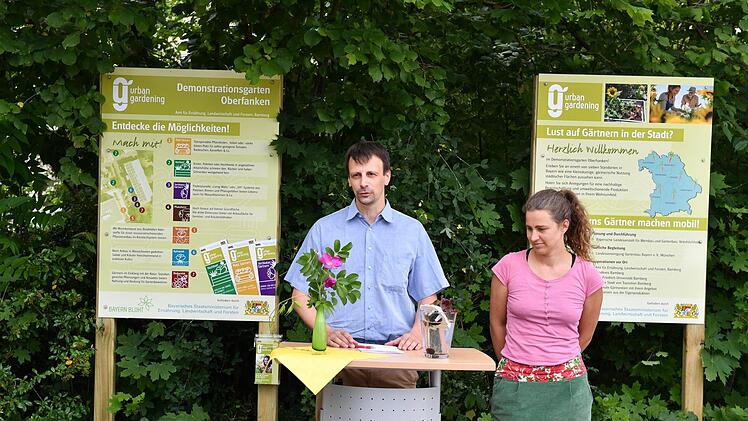 Einweihung Demonstrationsgarten der LWG am Schillerplatz 15. Foto: Ronald Rinklef