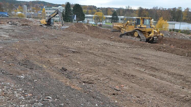 Der Baugrund wird vorbereitet.