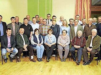 40 Jahre oder länger sind diese Mitgleider dem Pinzberger Sportverein DJK-TSV 1946 Pinzberg treu oder sie haben sich besondere Verdienste um den Verein erworben. Foto: Franz Galster