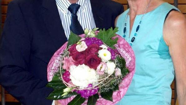 Bürgermeister Norbert Gräbner und Irmgard Bauerfeind