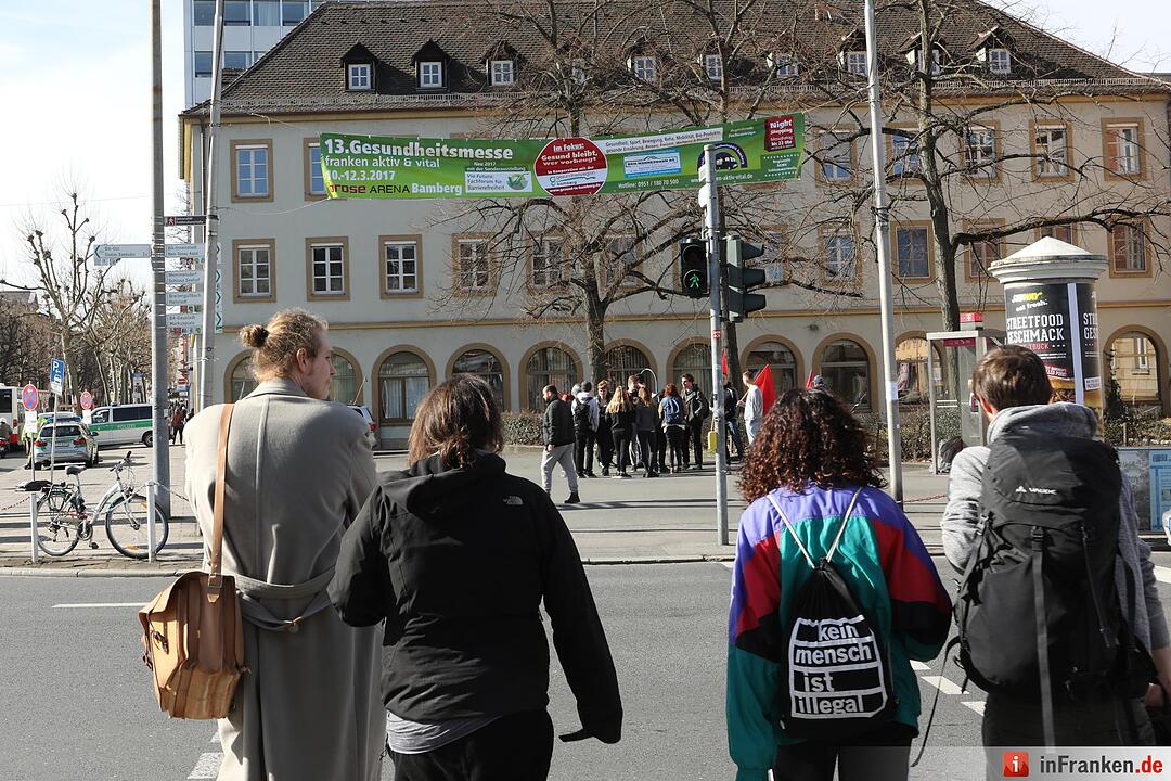 Bamberg; Demo vom Bahnhof bis zum Gefängnis der "roten Hilfe"