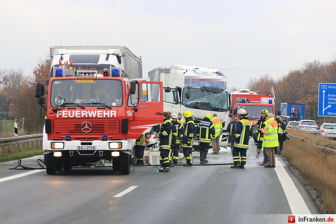 Lkw-Unfall auf A73 bei Buttenheim