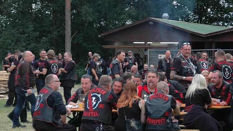 Party und Treffen des Maßbacher Hangmen MC am Kleinwenkheimer Gock. Foto: Daniel Wiener
