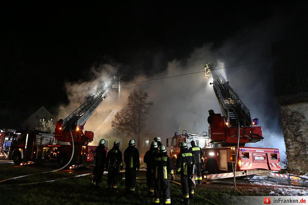 Wohnhaus in Vollbrand - Nürnberger Feuerwehr im Großeinsatz