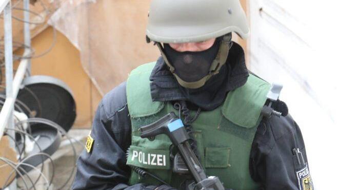 Großübung der Bundespolizei in Mainleus. Foto: Barbara Herbst