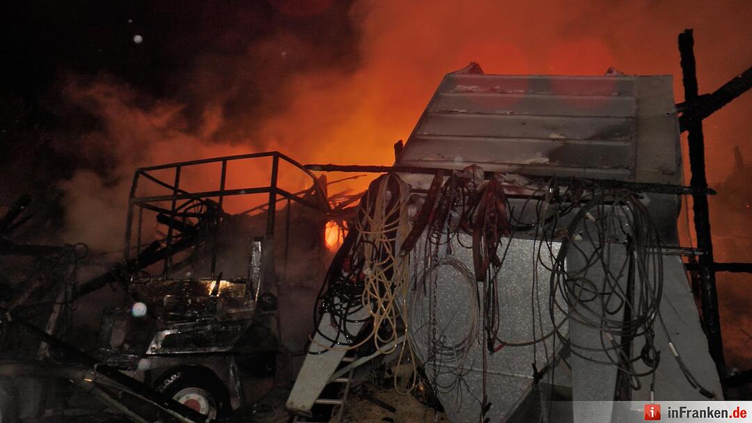 Hoher Sachschaden bei Scheunenbrand in Knetzgau