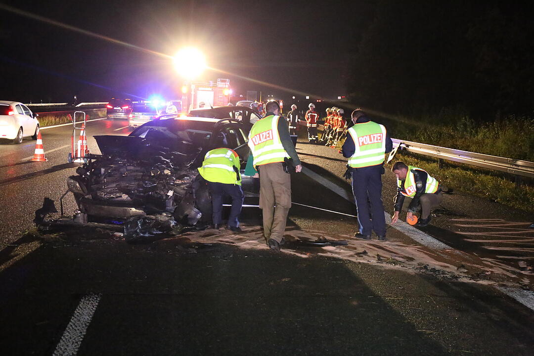 Kettenreaktion auf der A9: vier Menschen verletzt