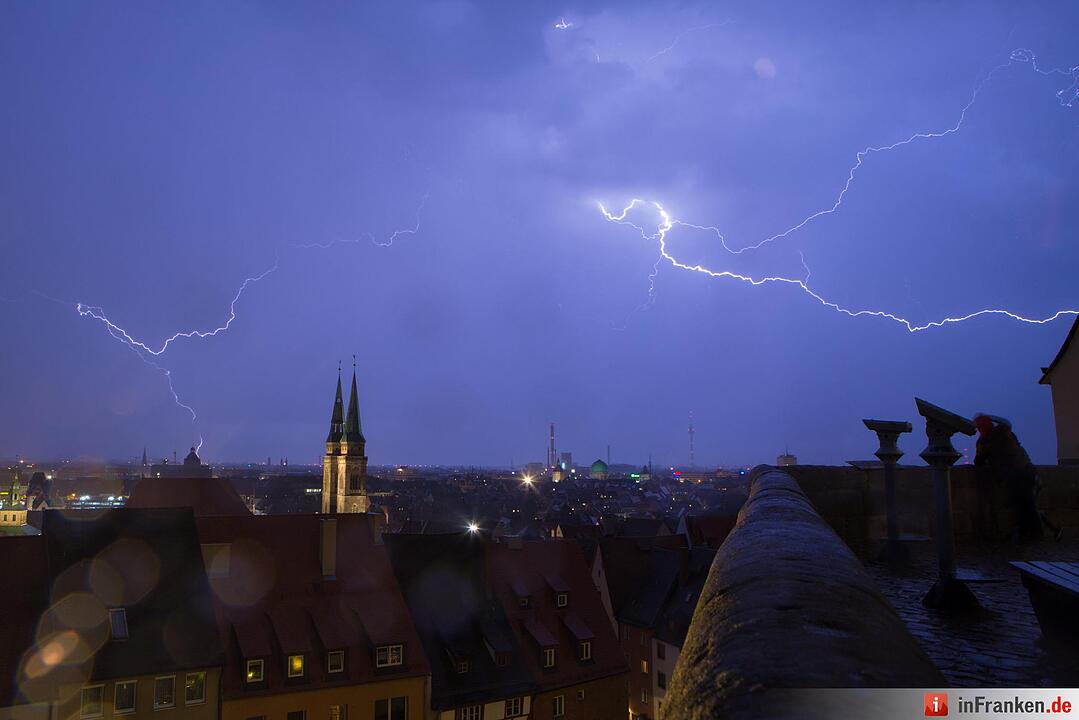 Unwetter über Franken