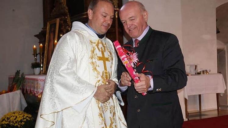 Landrat Thomas Habermann sprach ein Grußwort zum Abschied. Foto: Marion Eckert