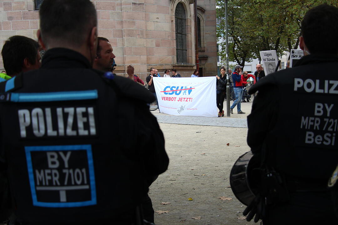 Antifa-Demo gegen Joachim Herrmann in Erlangen