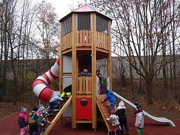 Das neue Klettergerüst im Carl-Zeitler-Kindergarten in Forchheim Foto: Pauline Lindner