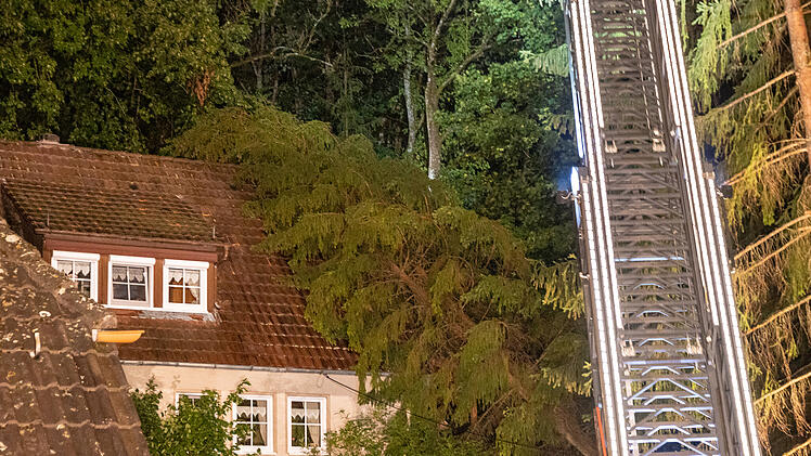 Umgestürzte Bäume und abgedeckte Häuser: Schwere Unwetter im Landkreis Bamberg