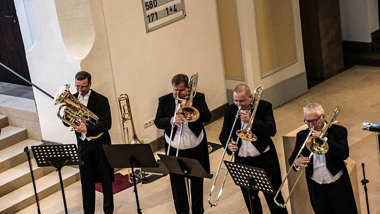 Impressionen vom Konzert des Ensembles "Blech 10" in der Coburger Morizkirche.Foto: Jochen Berger