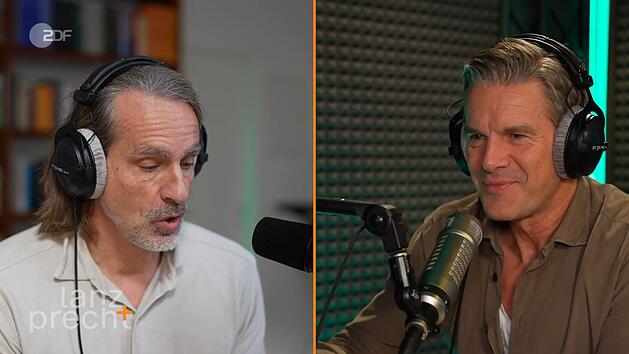 "Werden wir immer fauler?" Zu der Frage diskutierten Richard David Precht (links) und Markus Lanz in der aktuellen Ausgabe ihres ZDF-Podcasts.