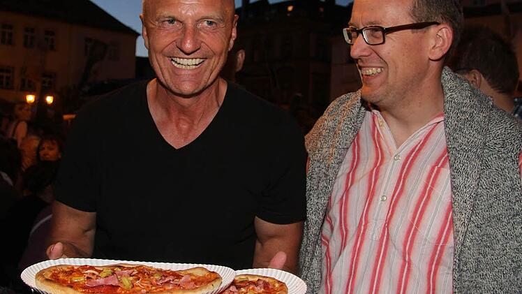 Auch Tourismuschef Helmut Völkl (links) und Stadtrat Wolfram Brehm hatten gut lachen.