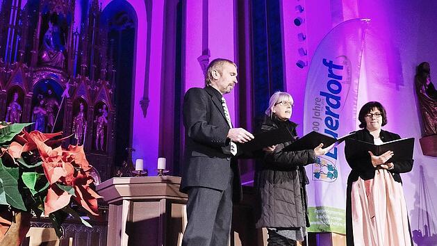 Ralf Werner, Karin W&ouml;ltche und Christine Huppmann wirkten als Terzett beim Abschlusskonzert mit. Foto: Dr. J&uuml;rgen Hofmann