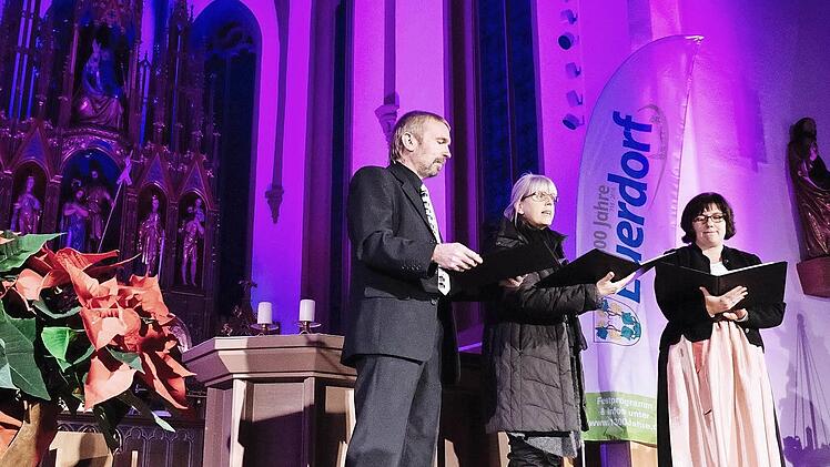 Ralf Werner, Karin Wöltche und Christine Huppmann wirkten als Terzett beim Abschlusskonzert mit. Foto: Dr. Jürgen Hofmann