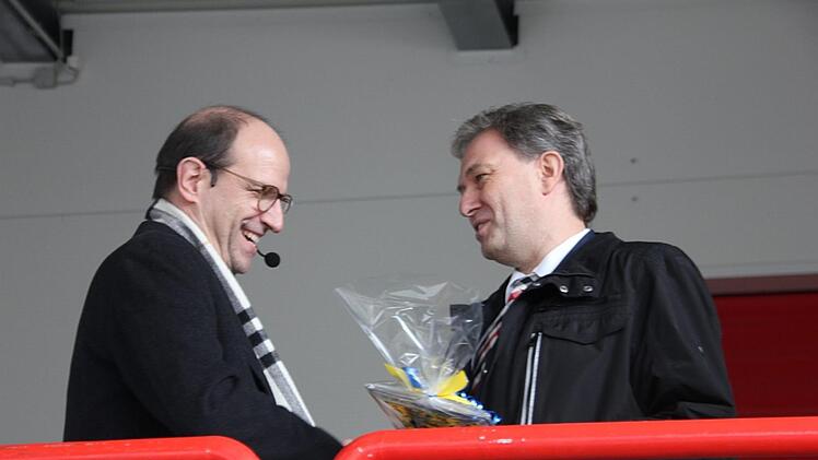 Geschäftsführer  Clemens Scholz (l,) und Landrat Klaus LöfflerVeronika Schadeck