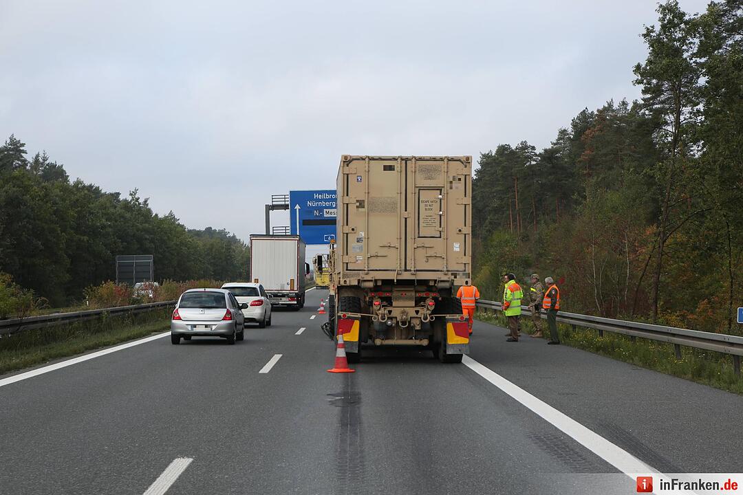 Unfall auf A6 mit US-Panzer