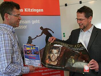 Musiker Peter Lorenz und Caritas-Geschäftsführer Paul Greubel bereiten eine gemeinsame Sache vor: einen Benefiz-Tanz in den Mai. Foto: Sabine Paulus