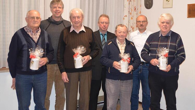 Konrad Sponsel, Roland Sebald, Walter Seliger, Helmut Taut, Georg Benning, Heinz Benning und Hermann Sebald (v. l.)Foto: Paul Pöhlmann