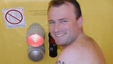 ... und Walter Nussel bei der ersten Herzogenauracher Rutschmeisterschaft 2003 im "Black Hole".