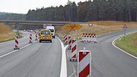 Die Anschlussstelle Pommersfelden ist komplett gesperrt.