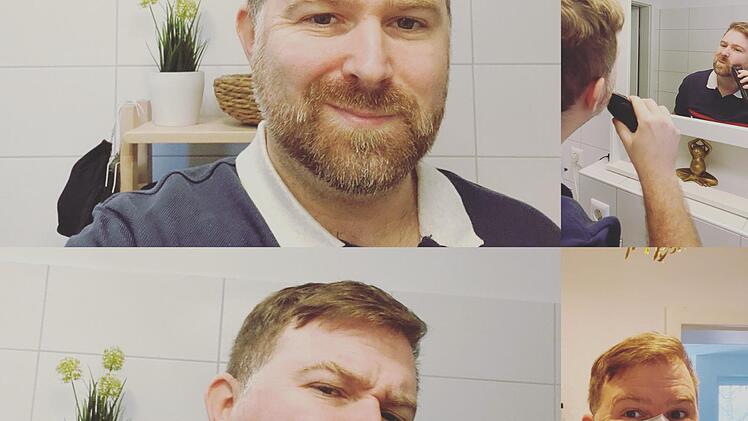 CSU-Stadtrat Christian Lehrmann stand dem OB nicht nach und griff ebenfalls zu seinem Rasierapparat.