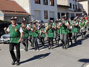Der Musikzug Wildflecken kam beim Sternmarsch von der Bischofsheimerstraße aus.