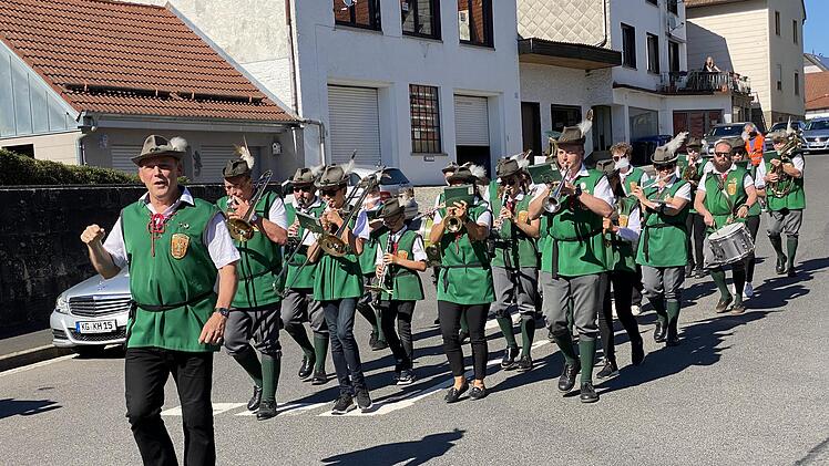 Der Musikzug Wildflecken kam beim Sternmarsch von der Bischofsheimerstraße aus.