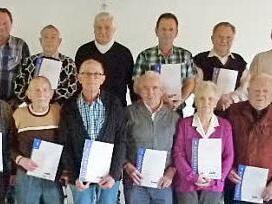 Anlässlich der Hauptversammlung des VdK Gemünda fand eine Mitgliederehrung statt. Foto: Lothar Weidner